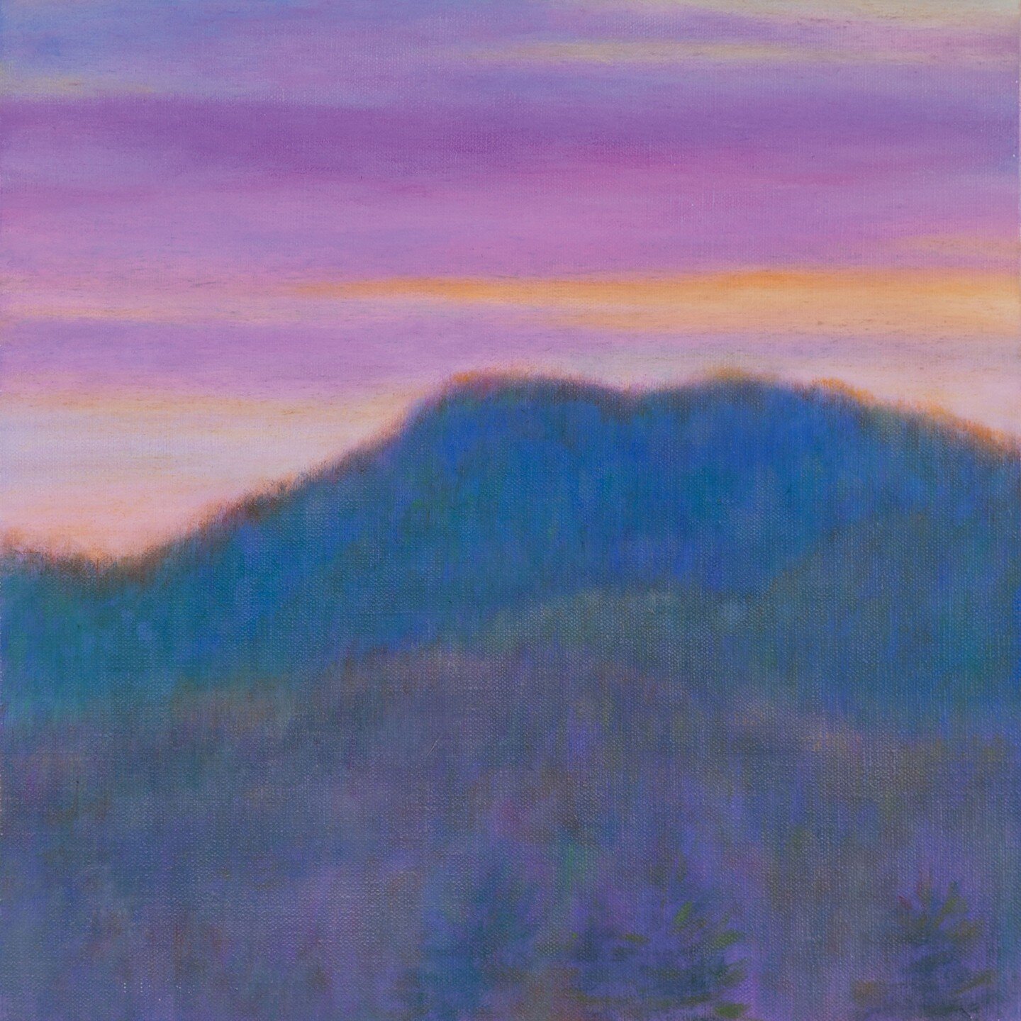 &quot;December Sunset, Monument Mountain&quot;, 
Oil on canvas, 14x14&quot;

Monument Mountain has been an iconic subject, visible from many perspectives throughout the area. It was a sacred site of the Mohican Nation, who lived in the Berkshires for