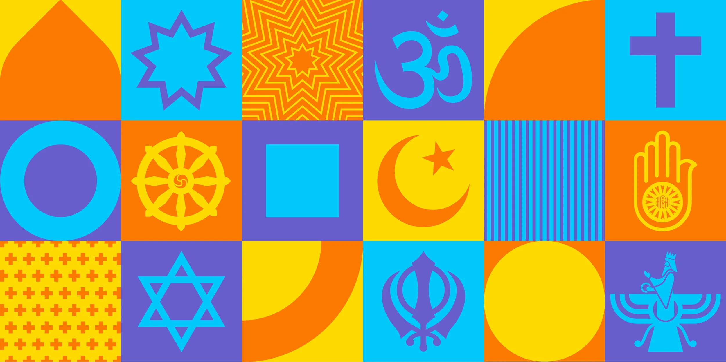  To compliment the logo there is a mural or religious symbol which follow the same visual principles. 