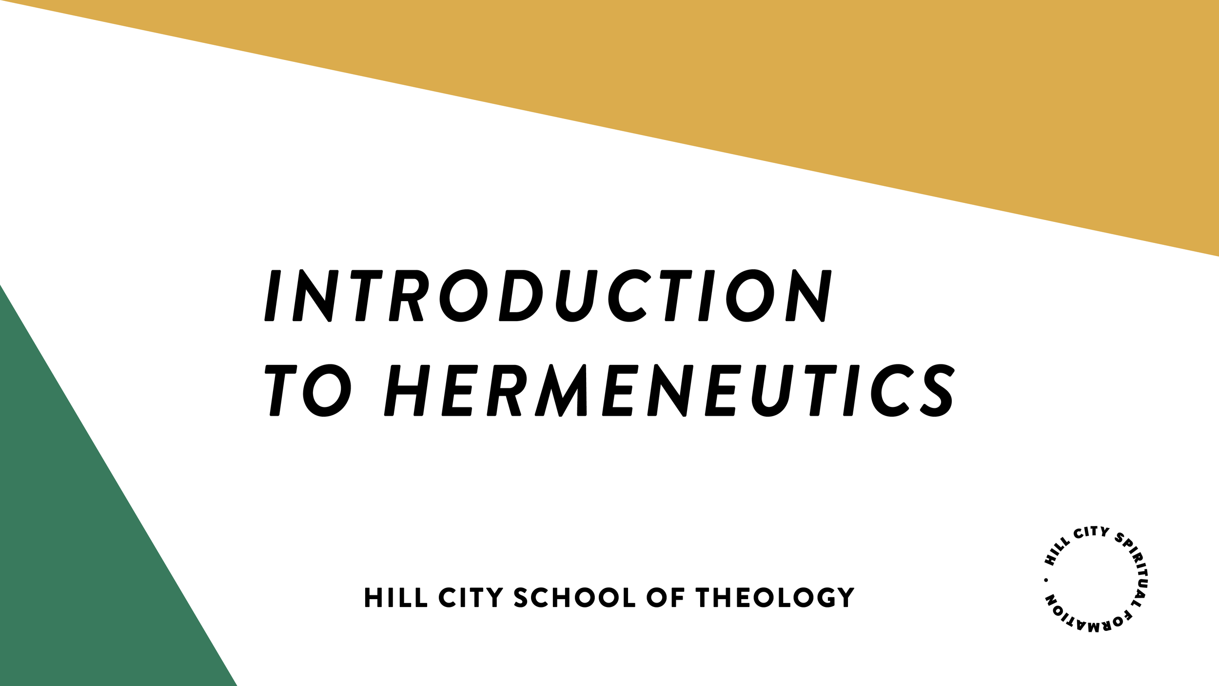 Classes — Hill City Church