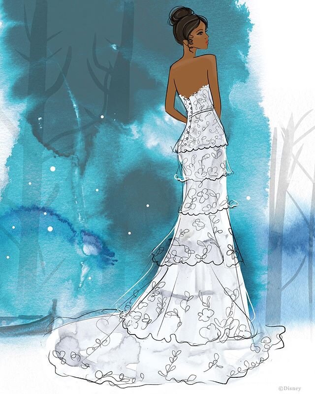 Disney Fairy Tale Weddings Collection

Tiana... This Tiana inspired gown evokes the opulence and elegance of the Jazz Age. The slender silhouette with a strapless, sweetheart neckline gives this dress a gorgeous and understated beauty. Delicate and s