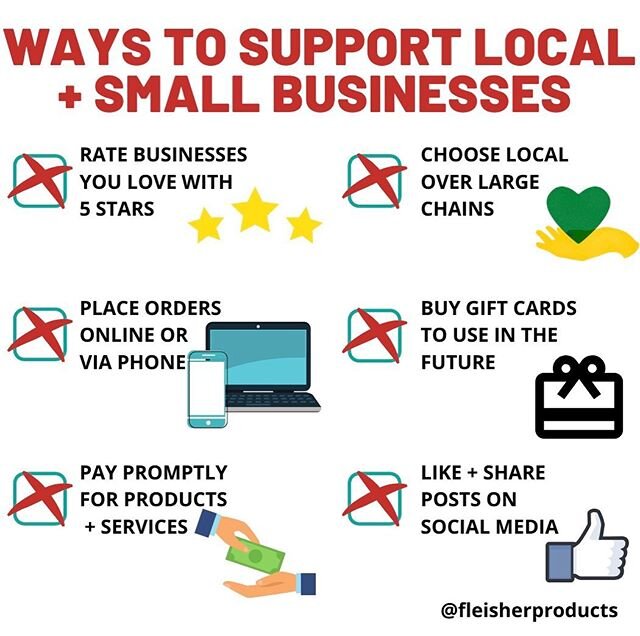 During this time it&rsquo;s important now more than ever to support local &amp; stay healthy. These 6 steps mean the world to your favorite small businesses that are greatly reducing or pausing operations. Together we can make it through this 🖤🌎
#s