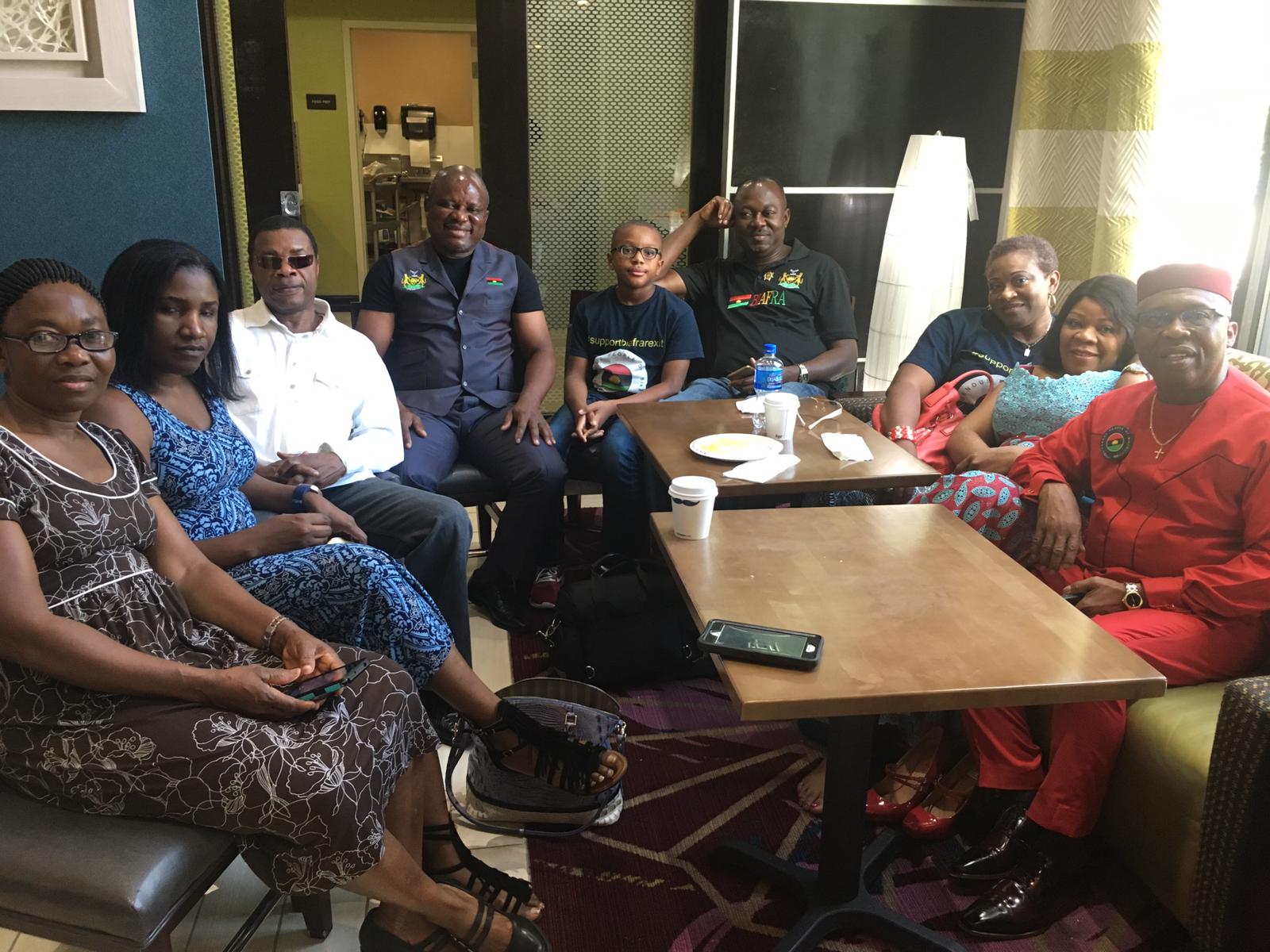  IPOB Houston Leadership conducts a brief meeting during Director Nnamdi Kanu’s visit on June 22, 2019 