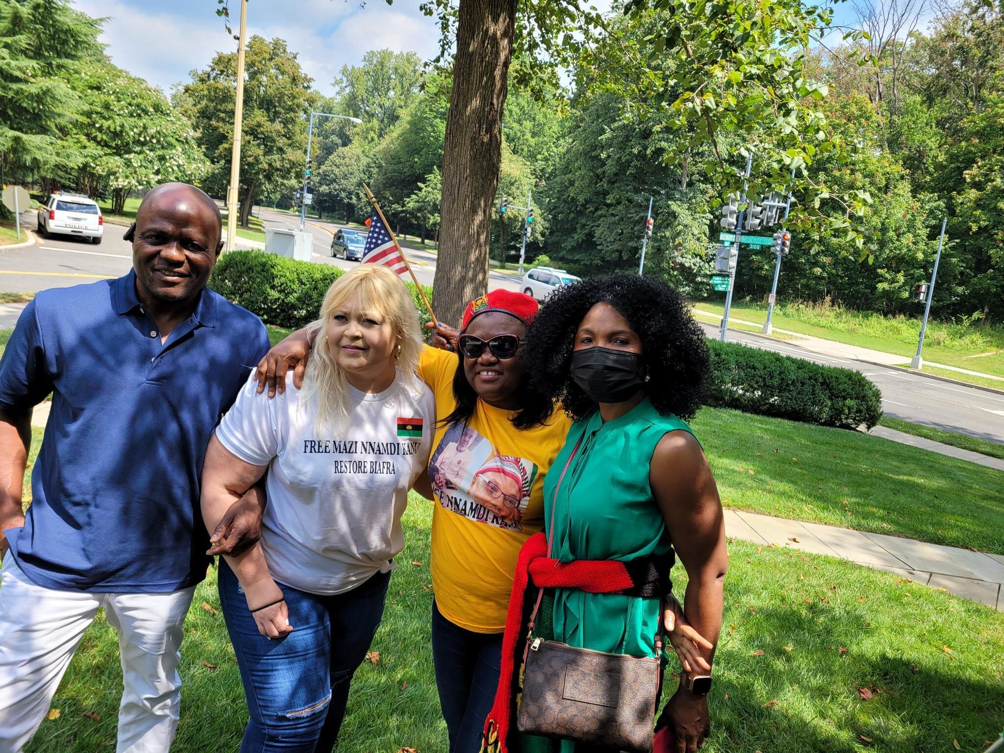 Susan Mount Attends Biafra protest in Washington DC