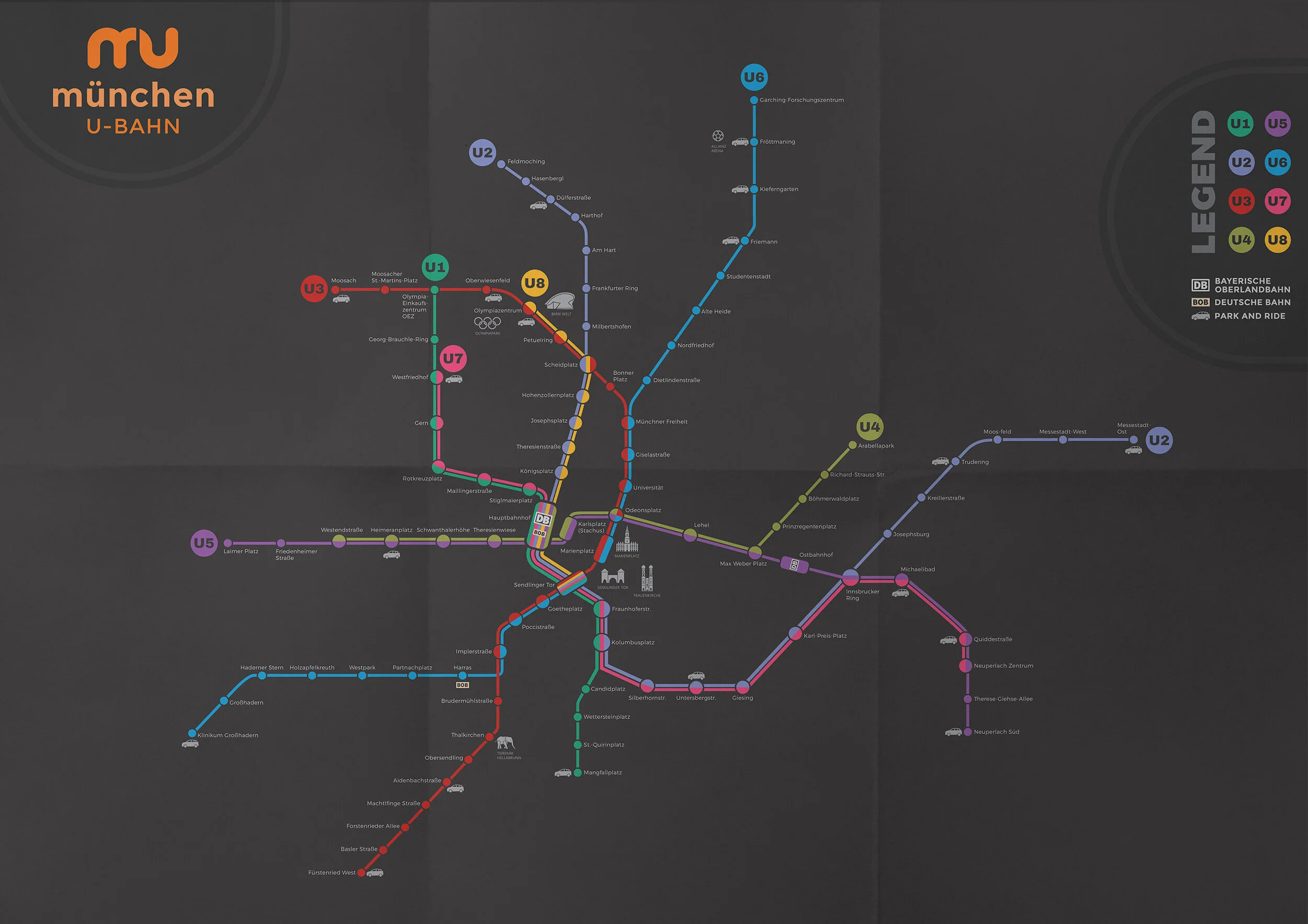 Munich U-Bahn Map — Amy Weiss Design