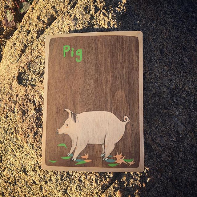 Still year of Pig. Keep on pushing pushy Pigs. We got this. 💛 .
.
.
Animal Medicine Cards now available at Gjusta Goods in Venice, Los Angeles .
.
@animalmedicinecards @gjustagoods  #pigwisdom #animalmedicinecards