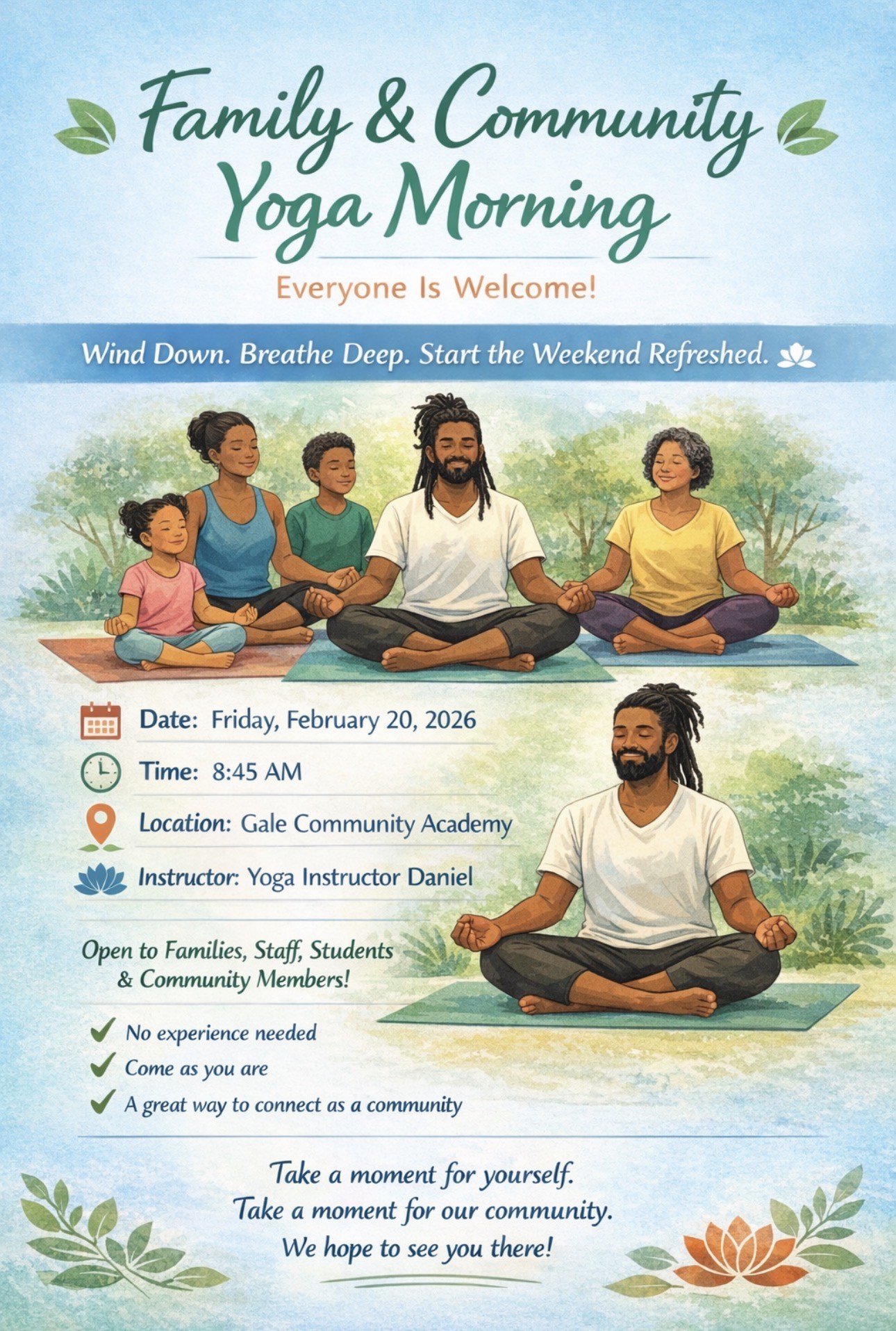 Family and Community Yoga Morning
