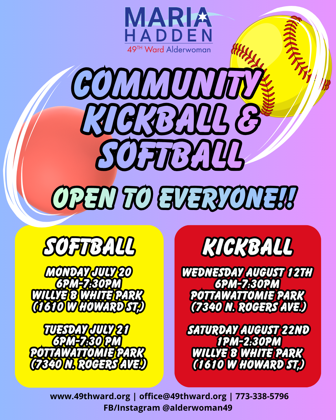 Community Kickball & Softball