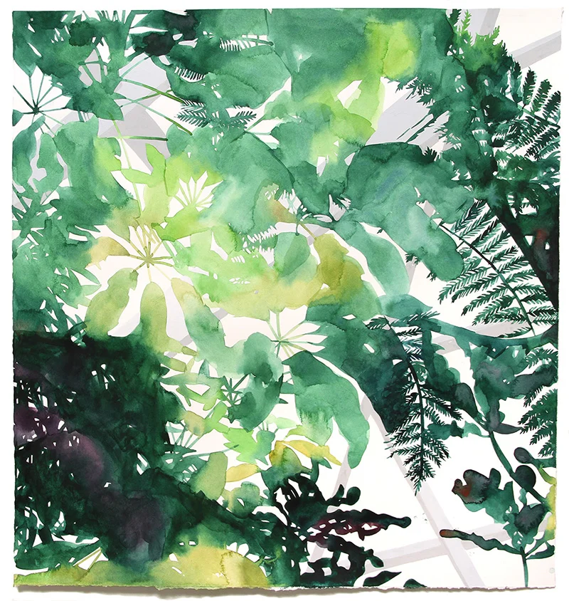   Enclosure #2 . Watercolor and gouache on paper, 20” x 20” 