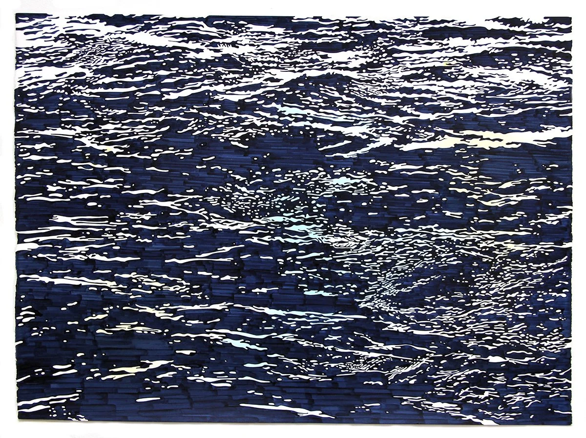   Still #3 , ink on paper, 22: x 30”  