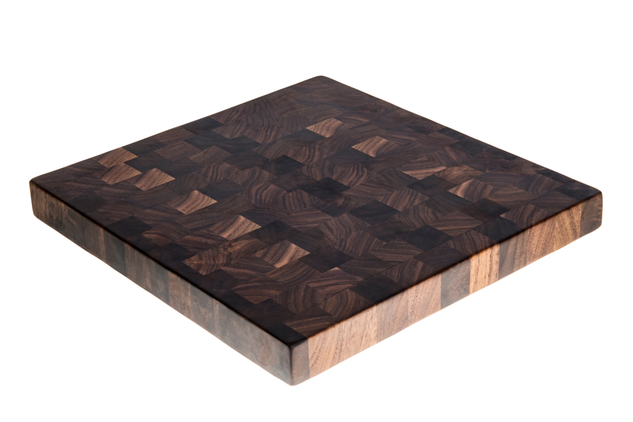 Small Black Walnut and Maple End Grain Cutting Board — Hunter Design Company