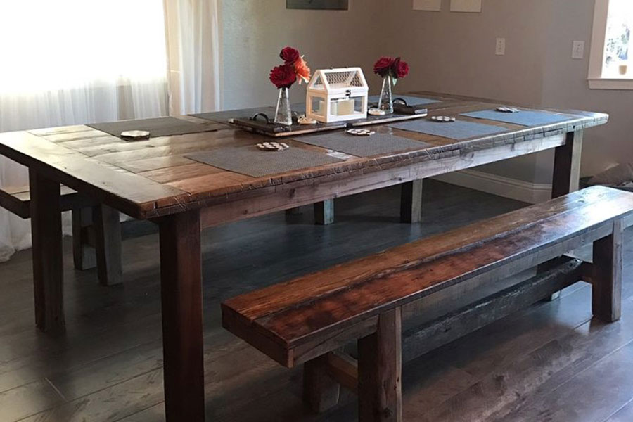 Rustic Farm Table With Bench Hot, Farm Table Images