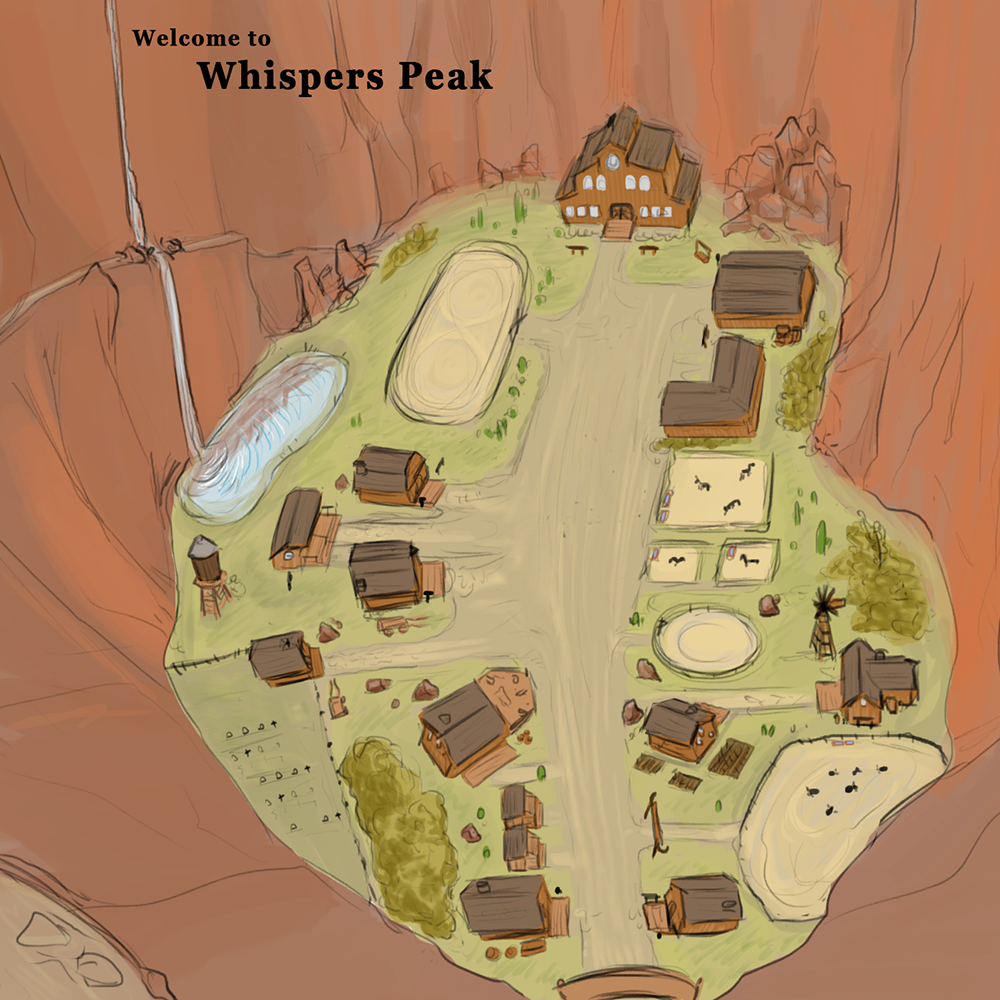 Early concept A quick overview of the village of Whispers Peak