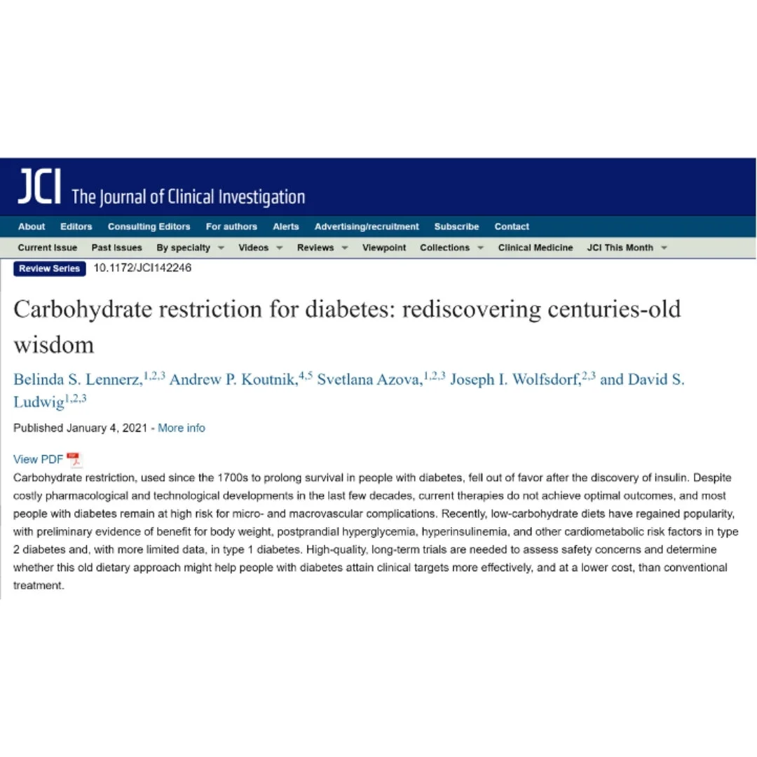 Carbohydrate restriction for diabetes rediscovering centuriesold