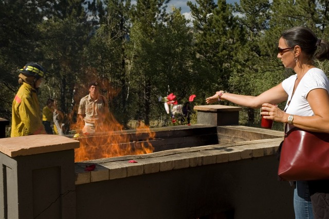 The private funeral pyre at the Shambhala Mountain Center in red Feather Lakes, Colorado. Photo by Corey Kohn