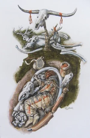 Gravettian Shaman burial