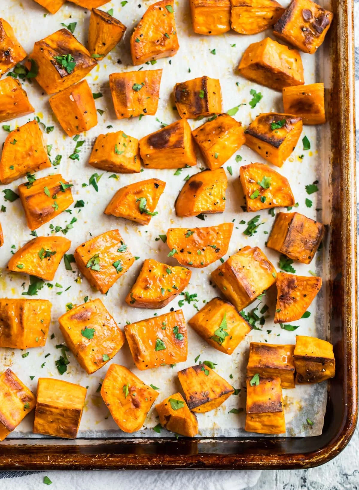 oven-roasted sweet potatoes
