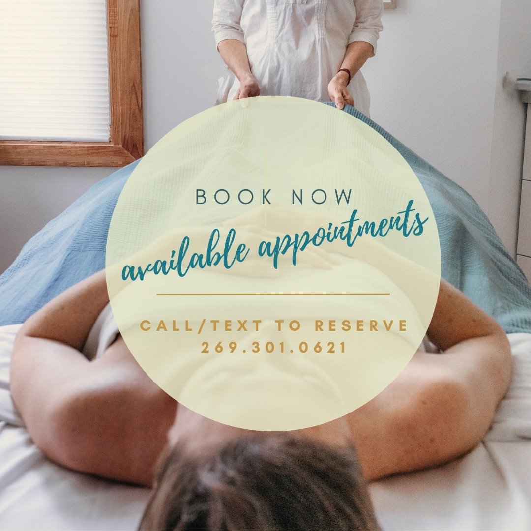 Jessica and Gina have some appointment openings next week. Give us a call and we'll get you booked!

Monday, 05.13 from 9:00a-1:00p w. Jessica
Tuesday, 05.14 at 3:30p w. Gina
Monday, 05.20 from 9:00a-1:30p w. Jessica

To book your spot, call 269.301.