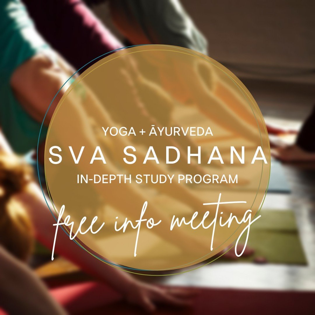 Our 𝐟𝐫𝐞𝐞 𝐢𝐧𝐟𝐨 𝐦𝐞𝐞𝐭𝐢𝐧𝐠 for Sva Sadhana is June 12th - mark your calendars now! 

Do you desire a happier, healthier, more integrated version of yourself? One who is stable, calm, bright, and peaceful...

What if I told you that access t