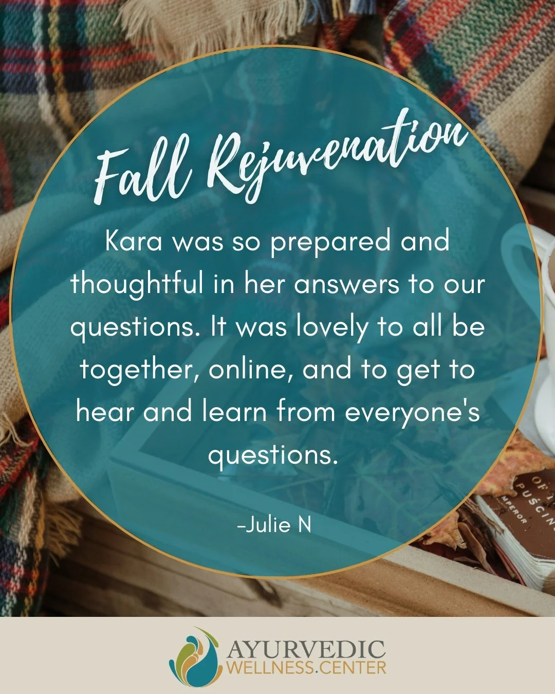 What they are saying... ✨

&ldquo;Kara was so prepared and thoughtful in her answers to our questions. It was lovely to all be together, online, and to get to hear and learn from everyone's questions.&rdquo;

Our Fall Rejuvenation Cleanse is more tha