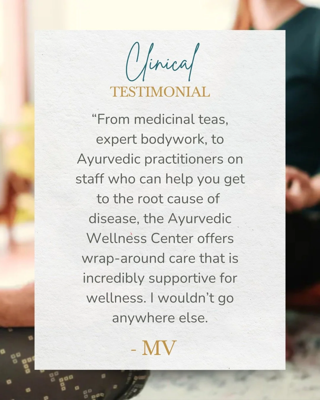 Real stories, real results. See how personalized Ayurvedic care helped one client find balance and relief. If you&rsquo;re ready to stop waiting and start transforming, this is your moment. Let&rsquo;s realign your life with the rhythm of nature and 