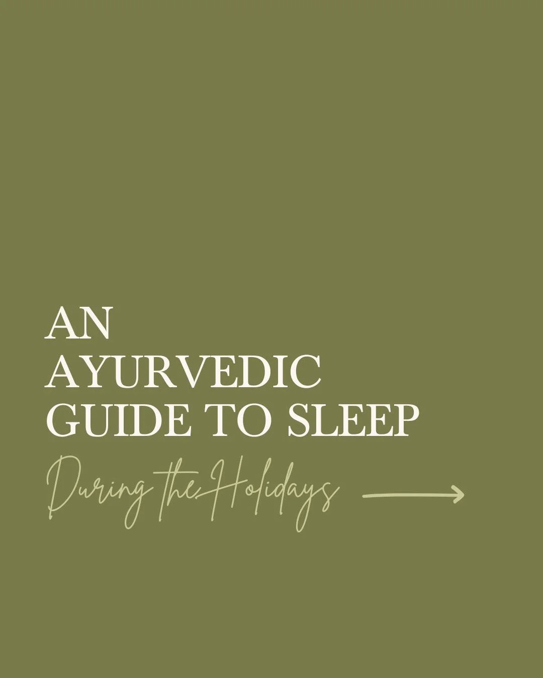 Good sleep is one of the most restorative gifts you can give your body during the holiday season. With extra travel, emotions, and activity on the horizon, now is the time to prioritize deep, nourishing rest.

In Ayurveda, when you sleep is just as i