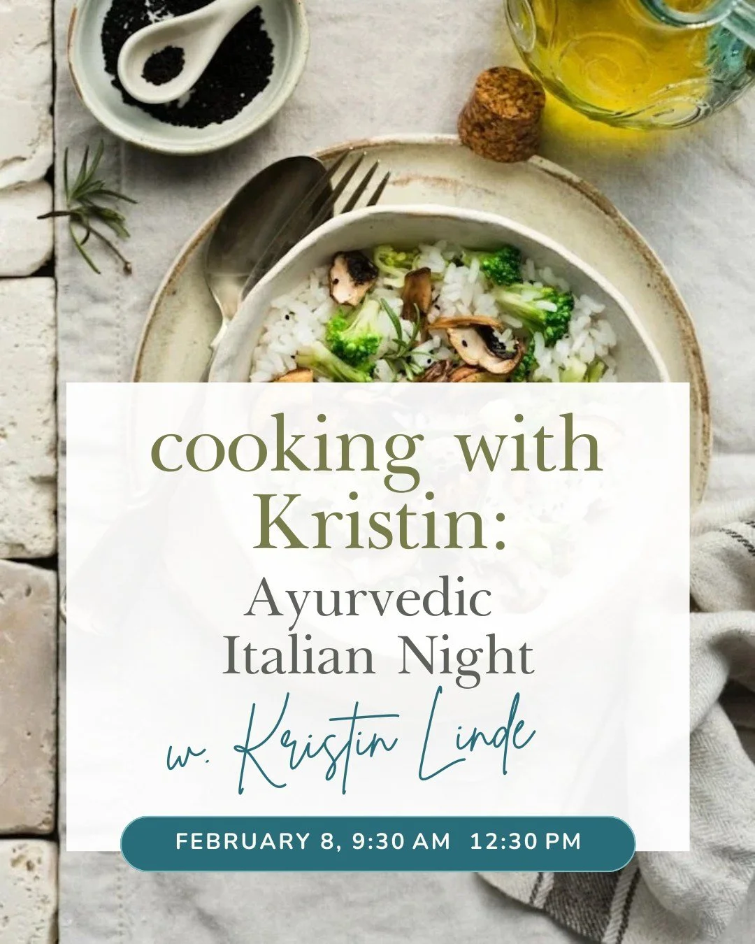 Discover how Italian comfort food and Ayurvedic wisdom come together in the most delicious way. In this creative, flavor-packed class, we&rsquo;ll explore lighter, more digestible versions of Italian favorites using warming spices, fresh herbs, seaso
