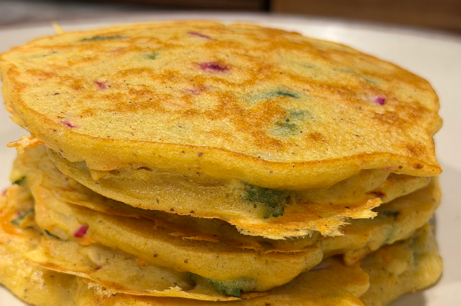 Fresh Herb Mung Dal Pancakes