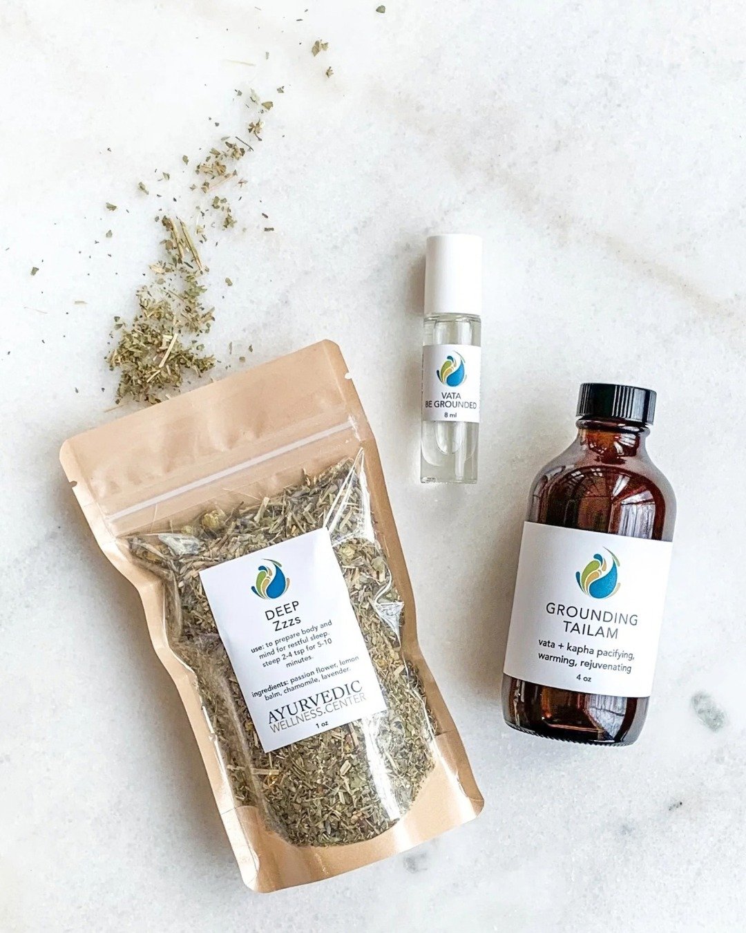 Can't fall asleep? Waking up at 2am with a busy mind? That's Vata talking.
ㅤ
Our Sound Sleep Collection brings together three Apothecary favorites for a calmer wind-down:
Deep Zzzs Tea. Sip an hour before bed to settle the mind.
Grounding Tailam. Mas