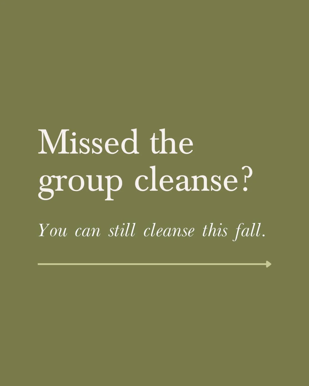 Missed the group cleanse deadline? You can still cleanse this fall.
ㅤ
The self-paced Ayurvedic cleanse gives you the same food-based approach on your own timeline. Clear out the heat of summer. Rekindle Agni. Head into Vata season feeling steady.
ㅤ
S