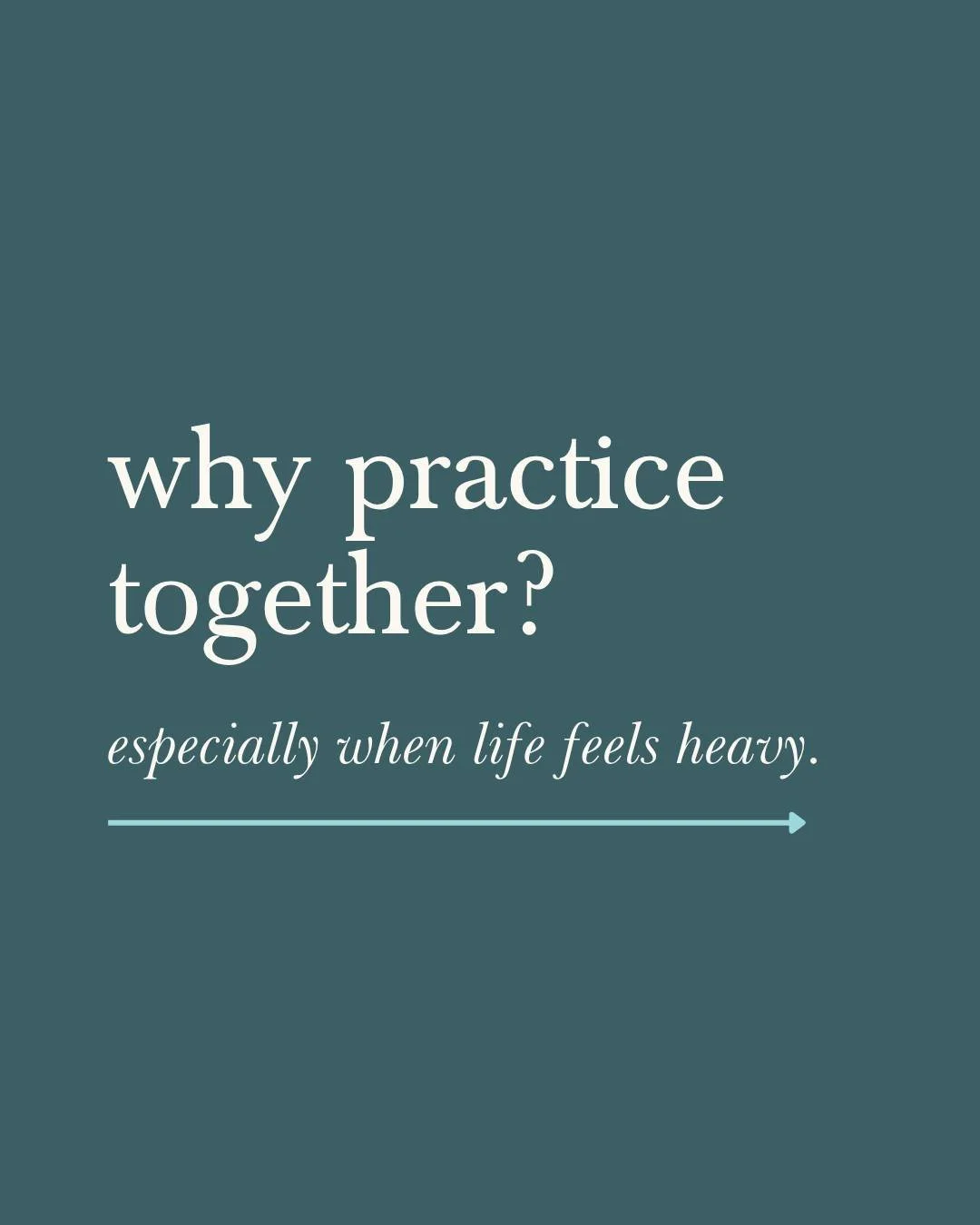 When life feels heavy, it's natural to pull away. We skip class, stay home, and try to push through on our own. But that's often when practicing alongside others matters most.
ㅤ
There's something steadying about a room full of people breathing in the