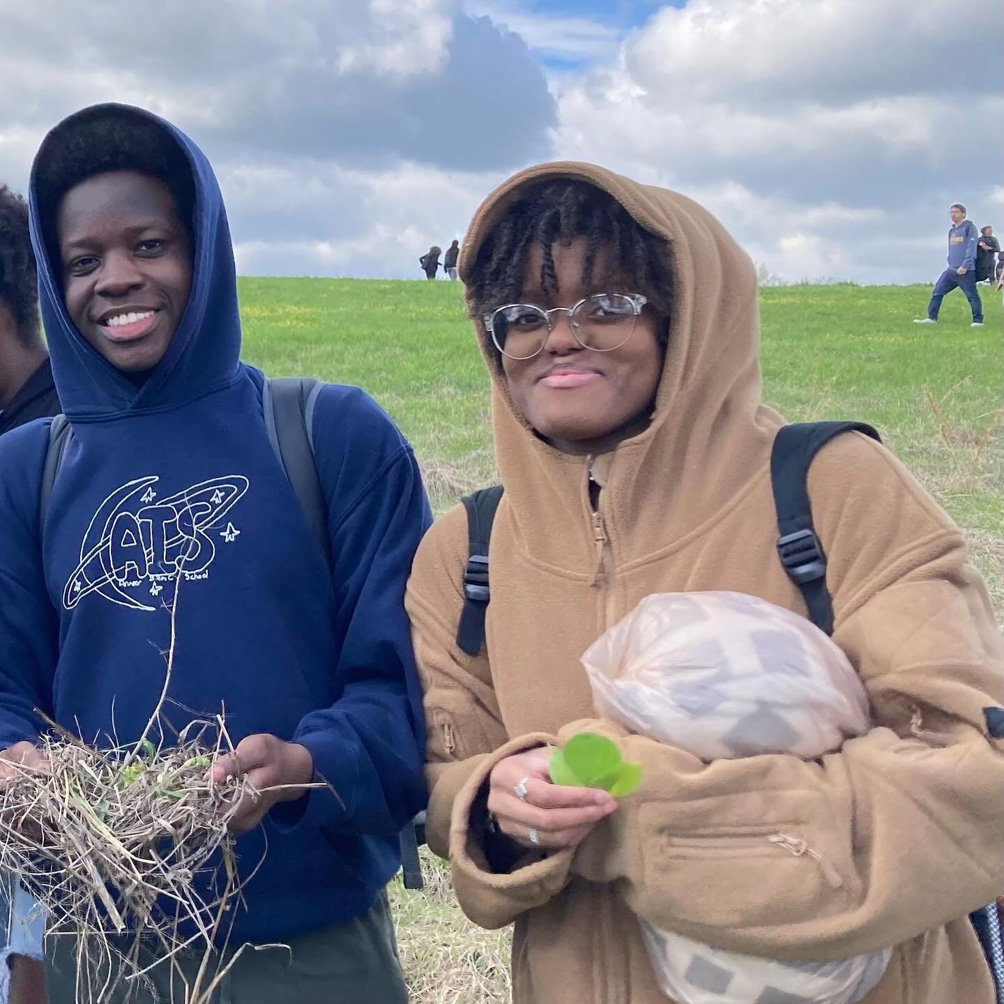 Antioch High School students made good scavenger hunters before a lunch and learn at the park.