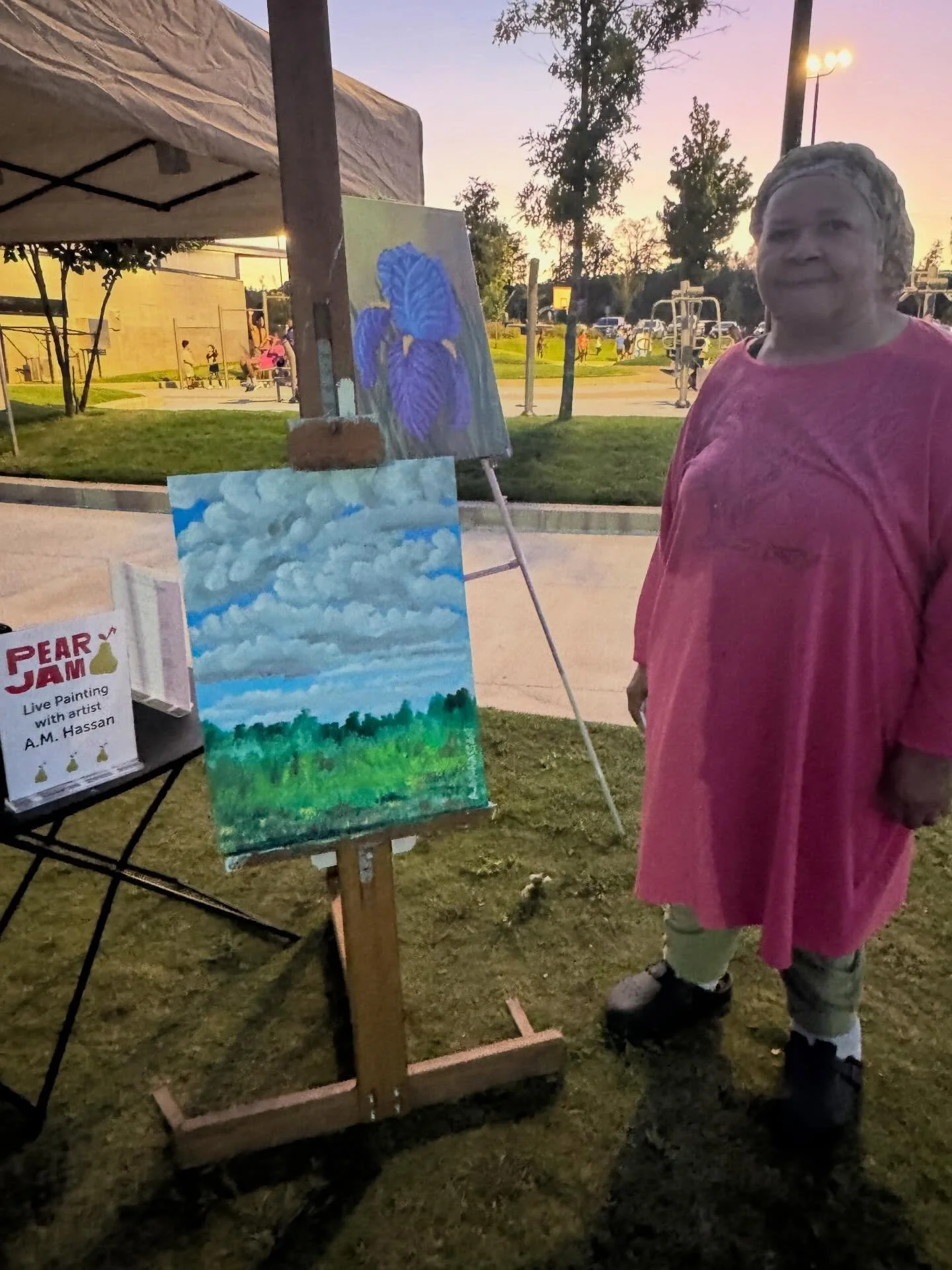 🎨 Check it out!

Artist A.M. Hassan with Daybreak Arts was recently featured by WKRN News 2&mdash;and we&rsquo;re especially honored that her live painting from Pear Jam 2025 now hangs at the Friends House at Mill Ridge Park! 💚

&ldquo;A lot of wha