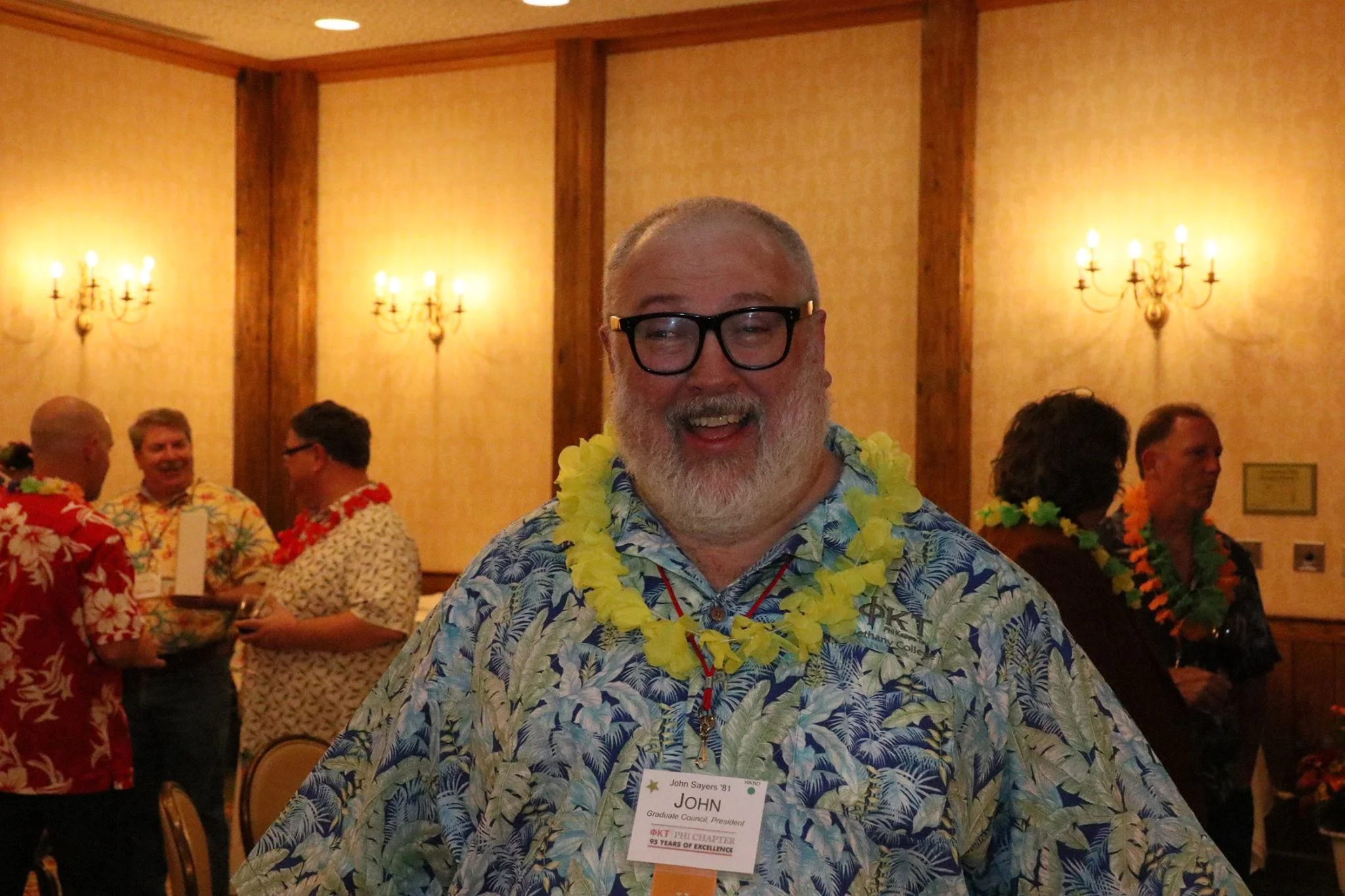 John Sayers, Bethany ‘78 , at the luau party