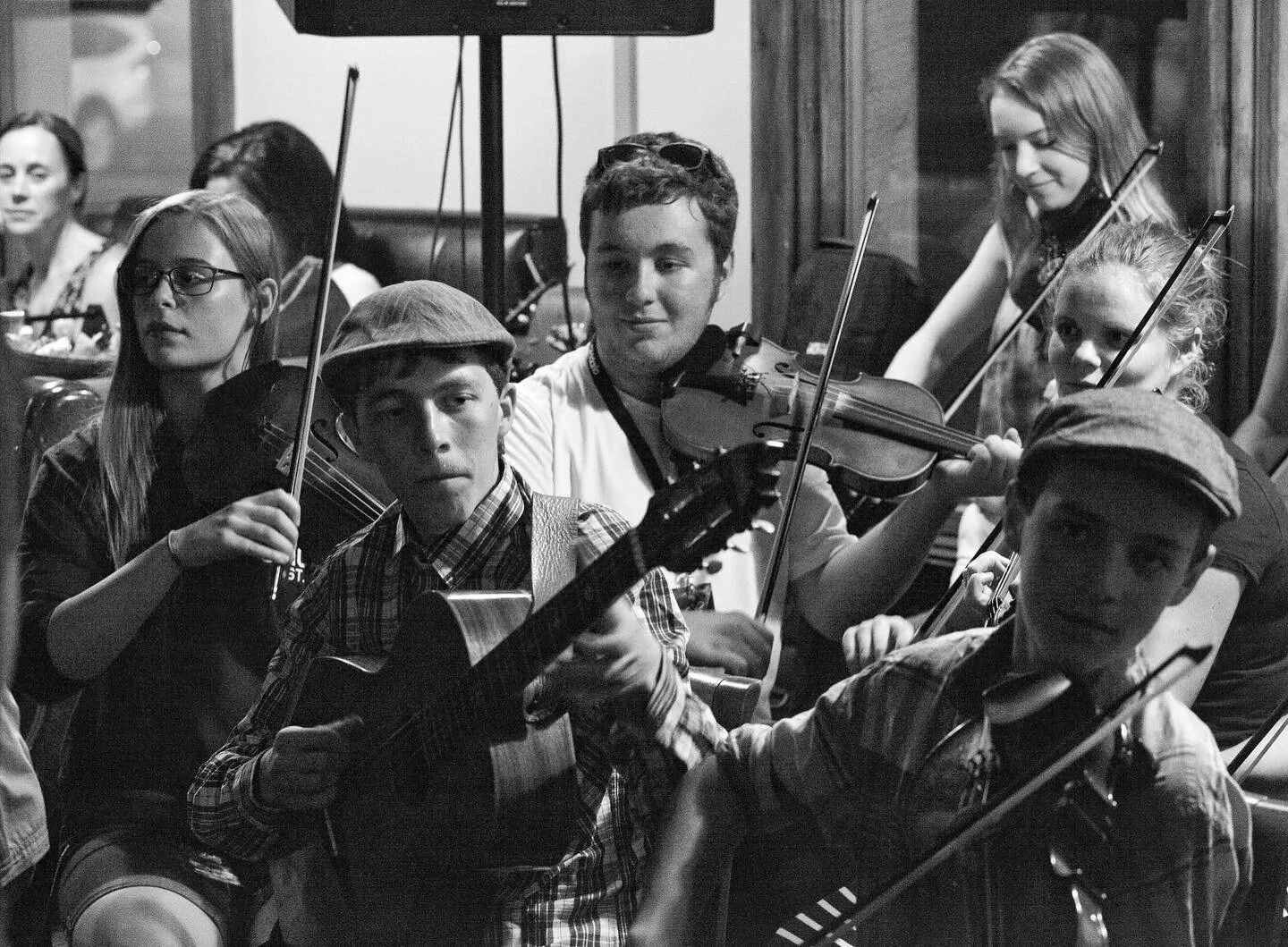 I found this today. It was taken at Leahy Music Camp ca. 2017. I miss this crew so much!! The people I&rsquo;ve met at the camp have been such a huge part of my development as a musician, and why I&rsquo;m still into making music today. Wherever you 