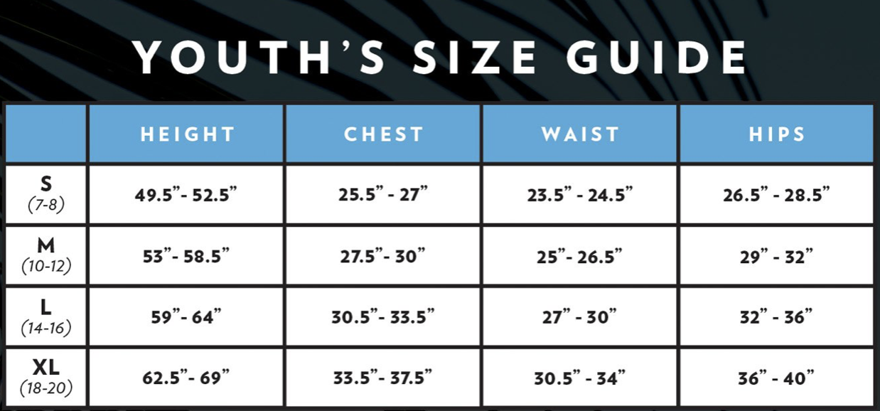 Size Charts — Gale Force Twins