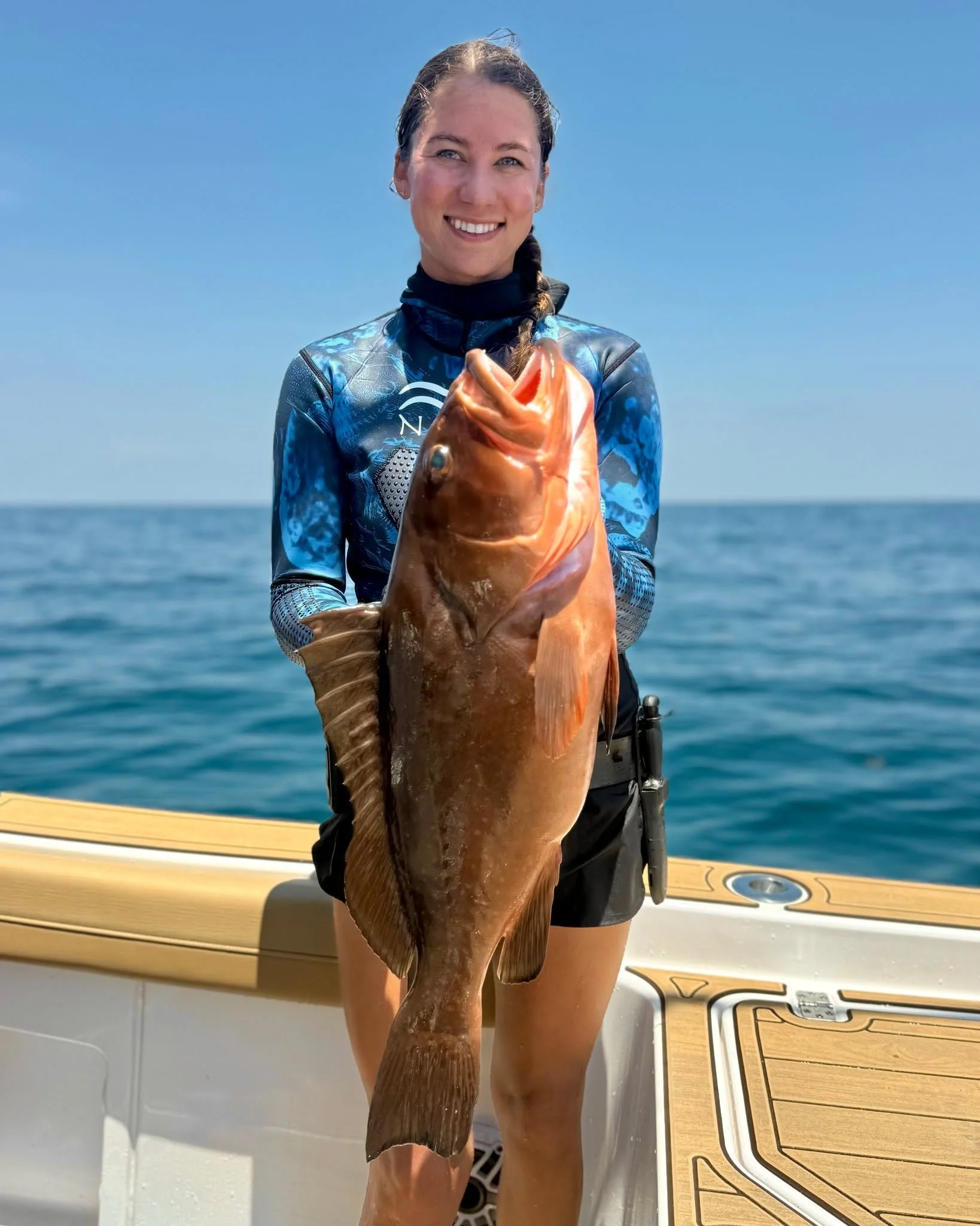 It doesn't get much fresher than spearing a fish and cooking it up at your camp site hours later in the Dry Tortugas ⛺️ This fish measured at nearly 24" inches on our @marine_mat measuring tape and made for a delicious dinner for us and @finzdiv