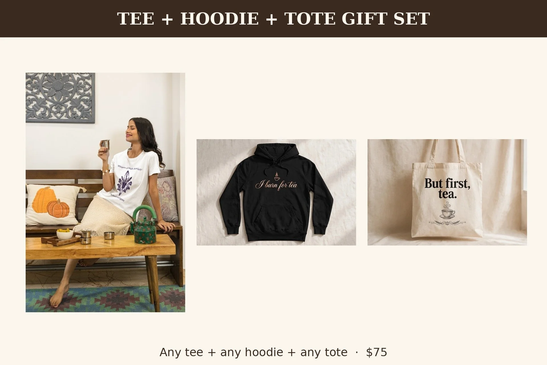 Tee + Hoodie + Tote Gift Set