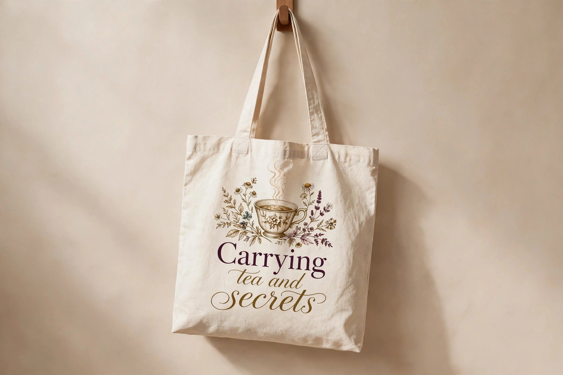 Carrying Tea and Secrets Tote Bag