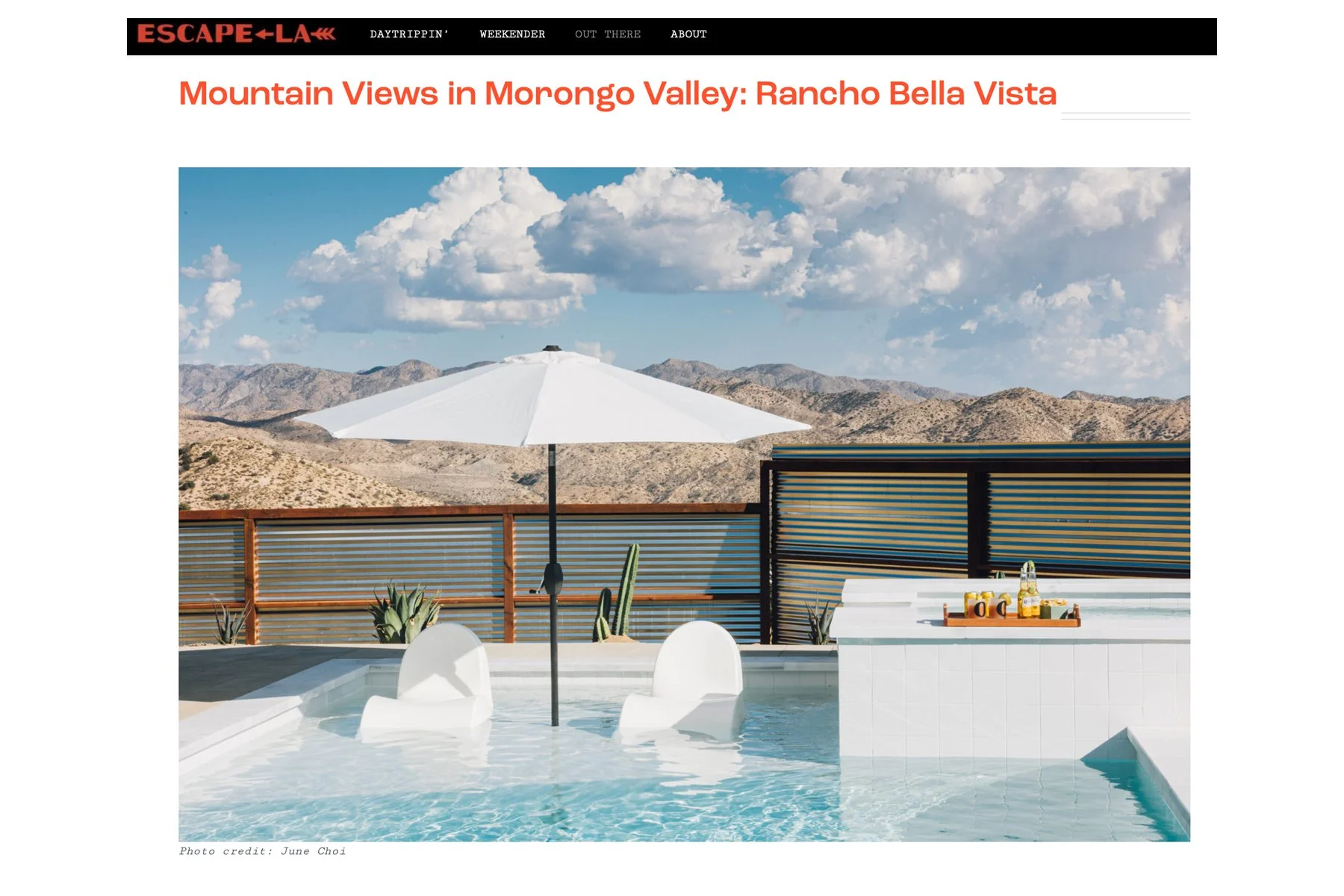   Featured in Escape LA  