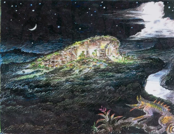 Catching the breeze - a hypothetical hot-climate ecocity (drawing by Richard Register)