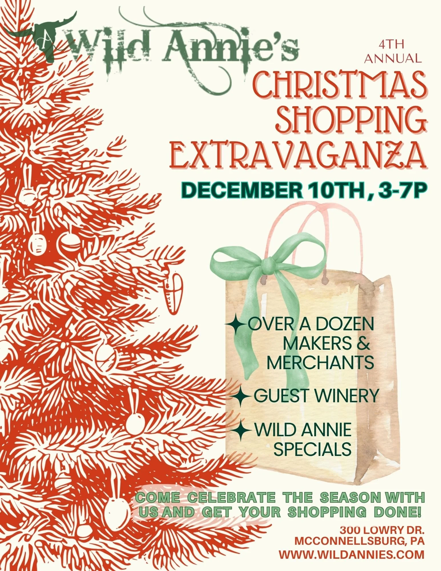 Wild Annie's 4th Annual Christmas SHOPPING Extravaganza!