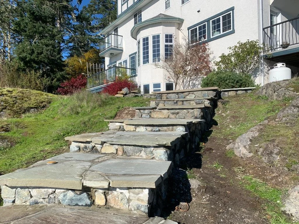 Bluestone step installation