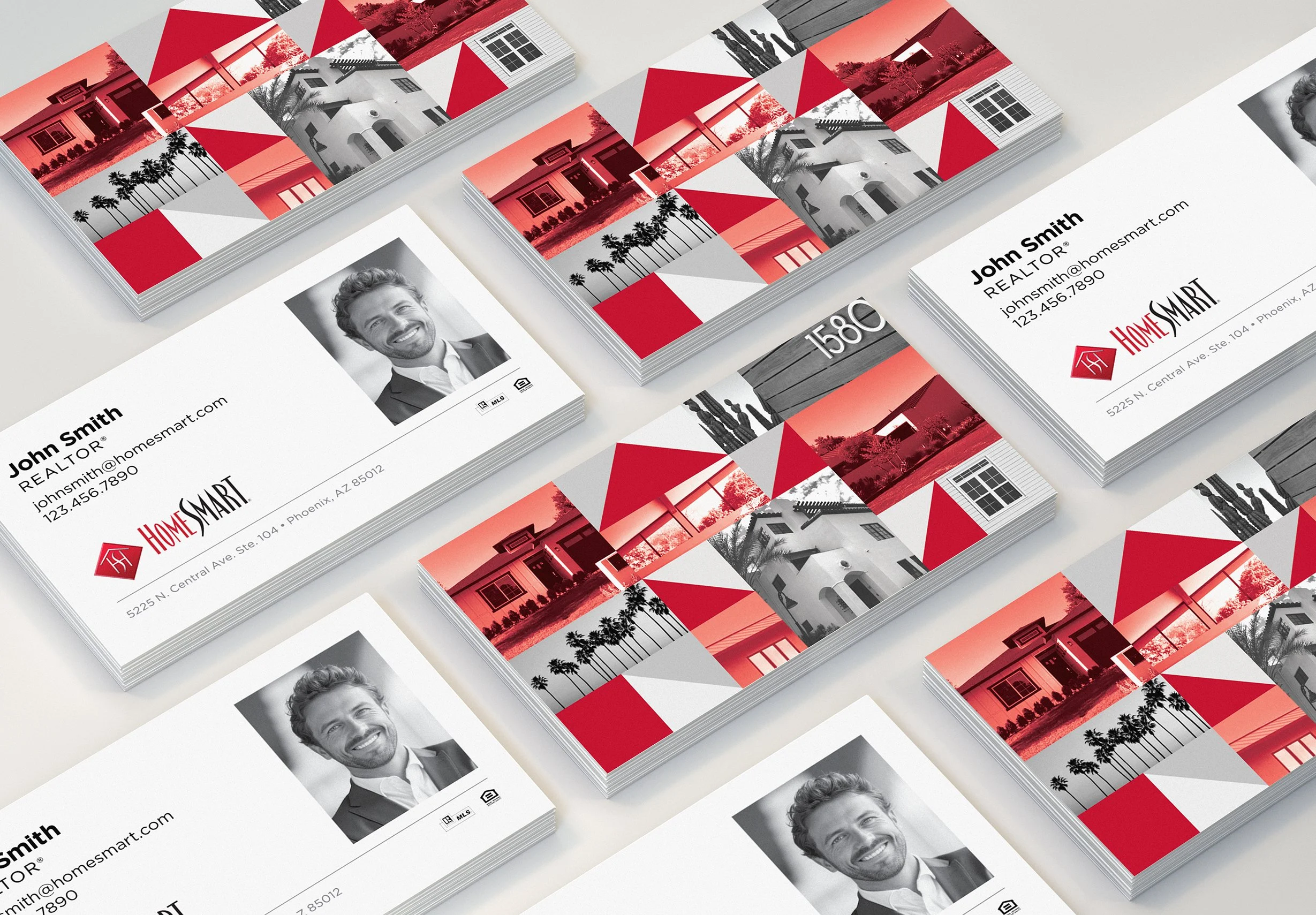  Branding and marketing collateral for a Phoenix, AZ-based real estate agent. The imagery was inspired by the local landscape and architecture, while utilizing the brokerage’s current color palette for consistency. Deliverables included business card