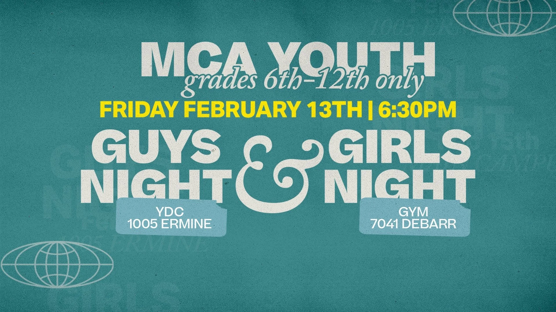 YOUTH GUYS &amp; GIRLS NIGHT
