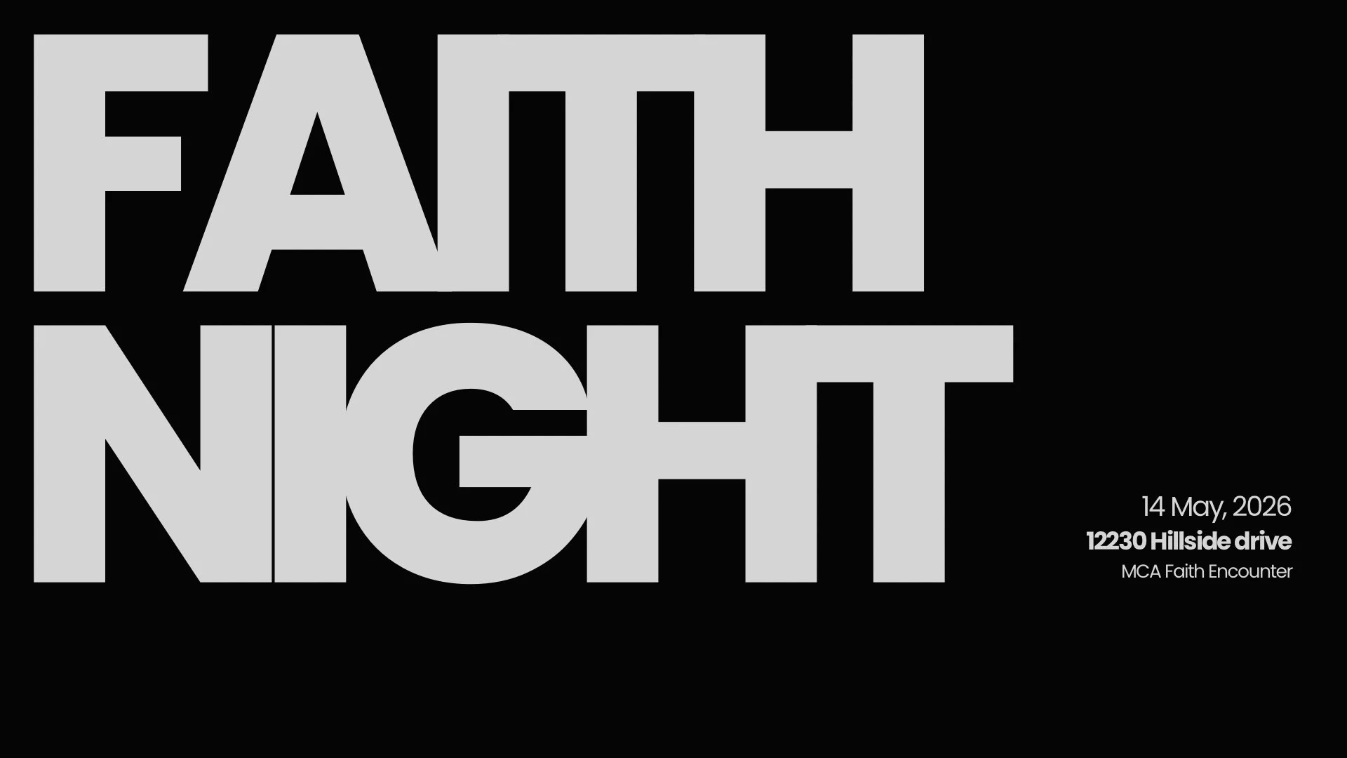 BUILD YOUR FAITH NIGHT