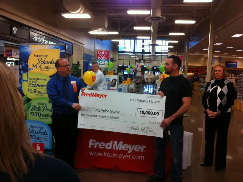 FRED MEYER STORE DONATES $10,000 TO MY VOICE MUSIC