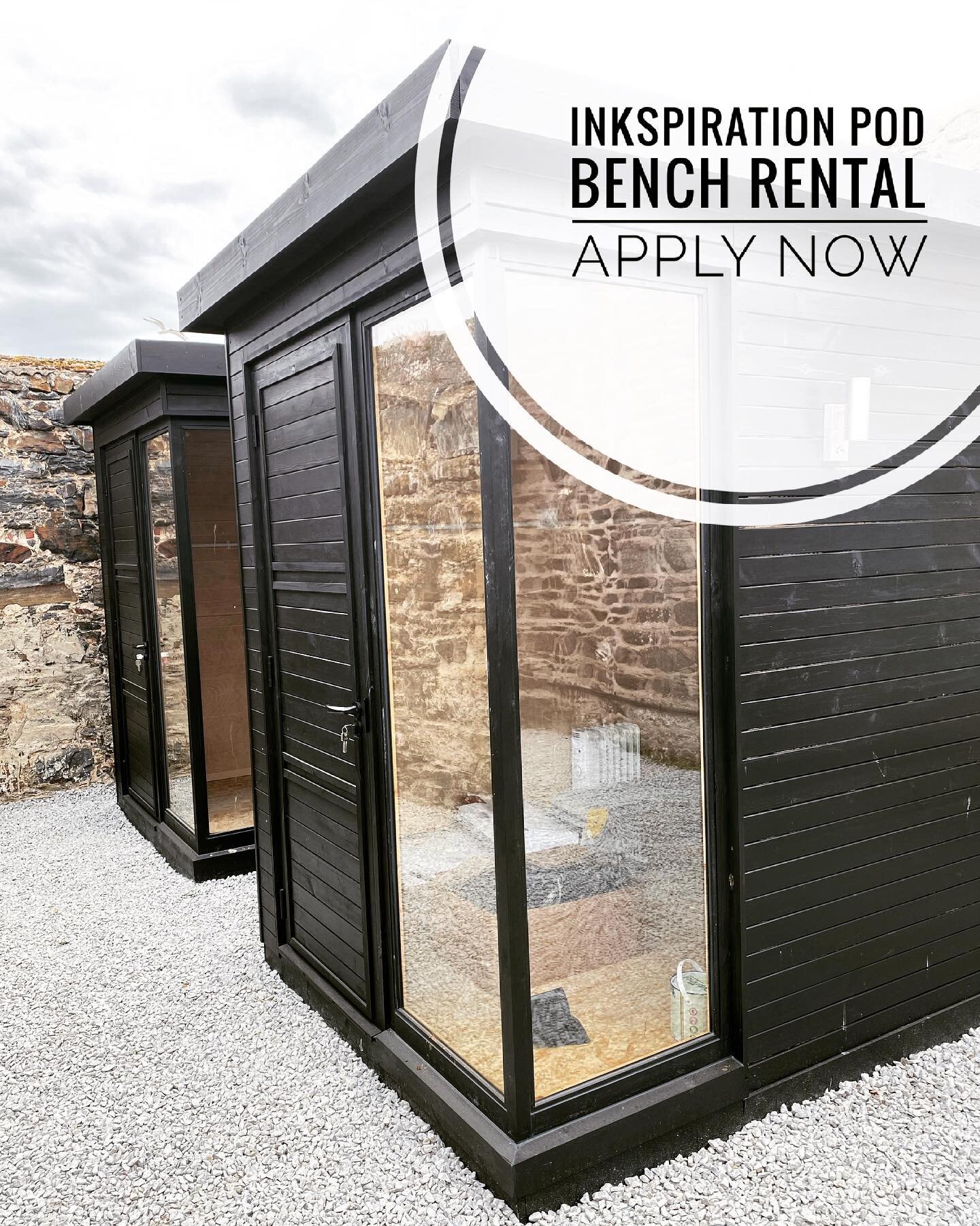 INKSPIRATION PODS AVAILABLE FOR RENT
********************************************
We have 2 BRAND NEW fully insulated pods in our courtyard available for rent. Each INKSPIRATION pod comes with integral bench, adjustable seat, heater and plenty of nat