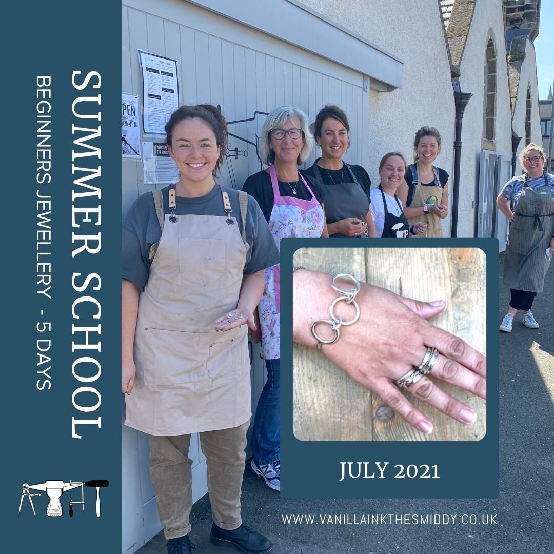 SUMMER SCHOOL - BEGINNERS JEWELLERY - JULY 2021

Our first Summer School has ended and these FABULOUS ladies have created some beautiful work. You should be proud of yourselves girls! 5-days of intensive learning in our gorgeous workshop, many skills