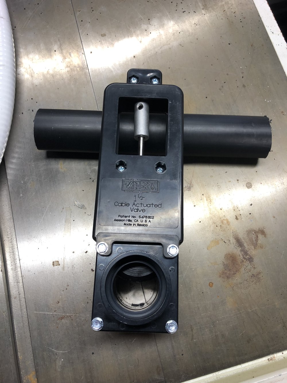 Cable actuated valve