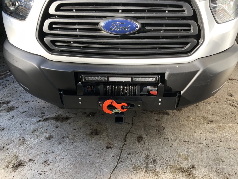 Van Compass hitch receiver, SmittyBilt winch